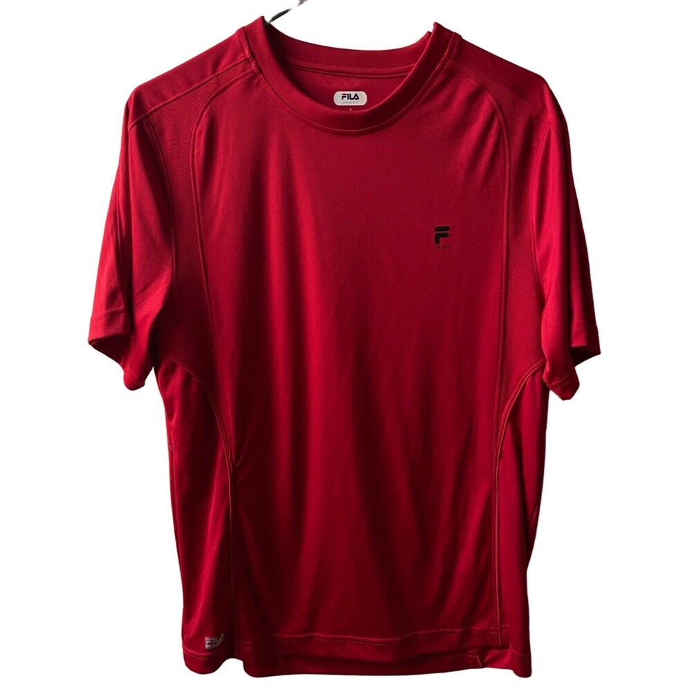 FILA T-shirt Mens  Small Red Short Sleeve Sport Athletic
